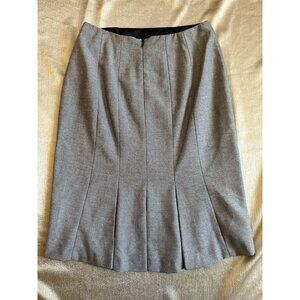 Antonio Melani Size 0 Gray Grey Pencil Skirt Lined Back Zip Career Workwear‎